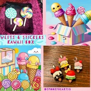 Ice-cream & sweets charms & Disney stickers 🍦 kawaii style Minnie bow cones